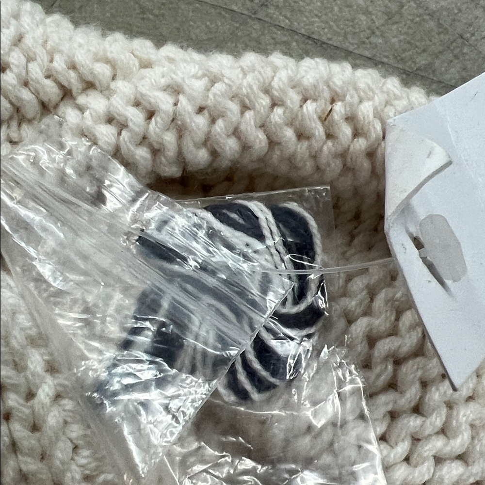 Tribal Cream Sweater with Navy Embroidered Stripes - Picture 4 of 4